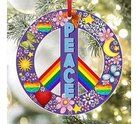 Hippie Gifts for Women, Christmas Ornaments - Boho, Hippie Decor, Christmas Tree Decorations, Christmas, Birthday Gifts for Woman, Friends, Sisters - Christmas Decorations Acrylic Ornament