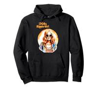Hippie Girl 1960s and 1970s Pullover Hoodie