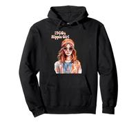 Hippie Girl 1960s and 1970s Pullover Hoodie