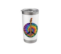 Hippie Guitar Peace Sign Stainless Steel Insulated Tumbler