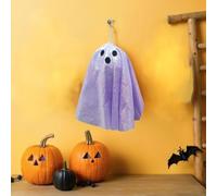 Hippie Halloween Ghost Decoration Indoor, Glitter Groovy Hippie Ghost Table Centerpiece Spooky Tiered Tray Sign, Retro Hippie Halloween Decor for Haunted Houses Wall Fireplace Doorways Decor