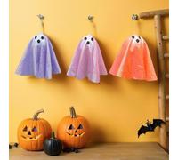 Hippie Halloween Ghost Decoration Indoor, Glitter Groovy Hippie Ghost Table Centerpiece Spooky Tiered Tray Sign, Retro Hippie Halloween Decor for Haunted Houses Wall Fireplace Doorways Decor