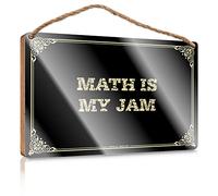 Hippie Home Decor Wood Plaque/Flat Print On Wood - Beware & Western Decor | Wall Decor For Office For Math Is My Jam