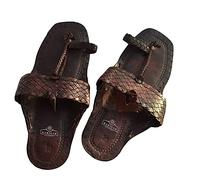 Hippie Jesus Buffalo Women Sandals 100% Leather Indian Classic Kolhapuri Chappal Vintage Style Handmade Slip ons T Strap Slide Sandal Slippers for Women Girls Toe Ring Shoes Gift for her