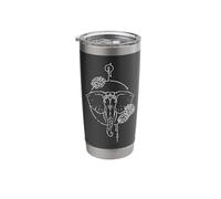 Hippie Kindness Elephant with Water Lilies Stainless Steel Insulated Tumbler
