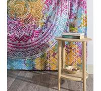 Hippie Mandala Bohemian Maditation Large Tapestry Wall Hanging - Queen Indian Tie dye Medallion Psychedelic Popular Ombre Beach Bedding Blanket 84 x 90 Inch