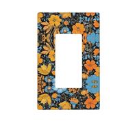 Hippie Pattern Print 1 Gang Single Rocker Wall Panel Light Switch Plate Covers Wall Decor Home Decor For Kitchen Bathroom Bedroom 2.8x4.5 In