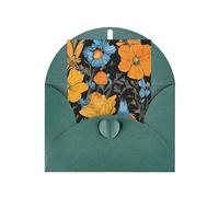 Hippie Pattern Print Blank Greeting Cards, Love Buttons, Pearl Paper Envelopes Suitable For Various Occasions - Anniversary Cards, Thank You Cards, Holiday Cards, Wedding Cards, Congratulations.