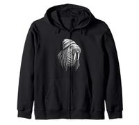 Hippie Peace Animal Reggae Rasta Walrus Zip Hoodie