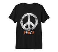 Hippie Peace Ban The Bomb Distressed Vintage Retro Graphic Premium T-Shirt
