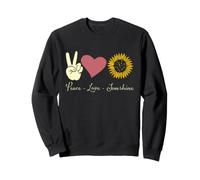 Hippie Peace Love Sunshine Tie Dye Sunflower Boho Vibe Sweatshirt