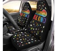 Hippie Peace Sign In A World Where You Can Be Anything Be Kind Daisy & Leaves 2 Pcs Car Seat Protector Dirty-Proof Car Seat Cover Non-Slip Bucket Seats Covers Universal Fit Suv Car Mpv