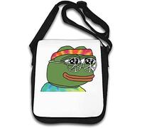 Hippie Pepe The Frog Peace and Love Shoulder Bag White