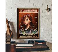 Hippie Poster - They Whispered to Her You Cannot Withstand The Storm She Whispered Back I Am The Storm,Redhead Poster,Butterfly Prints