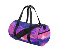 Hippie Psychedelic Landscape Travel Duffel Bags Shoulder Weekender Overnight Bag Trip Large Capacity