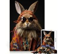 Hippie Rabbit Jigsaw Puzzle for Adults 1000 Pieces Brain Think Snug Cut Real Challenge Unique Gift (50x75cm)