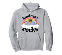 Hippie Retro Teacher Anti-Bullying Rainbow Kindness Rocks Pullover Hoodie