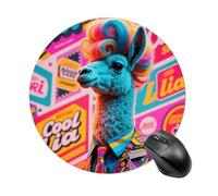 Hippie Sheep Round Mouse Pad 7.8 Inch, Portable Gaming Mouse Mat with Non-Slip Rubber Base & Smooth Surface, Waterproof Mousepad for PC, Laptop, Computer, Office, Home