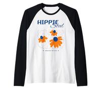 Hippie Soul - Grow with The Flow (Flower Graphic) Raglan Baseball Tee