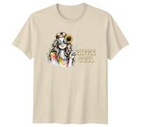 Hippie Soul Lifestyle Hippie Culture Graphic Tee Womens Mens T-Shirt Peace Sign Sunflower Top for Retro Style 2XL
