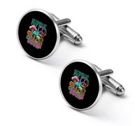 Hippie Soul Mushrooms Guitar Men Cufflinks Metal Shirt Cuff Links