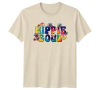 Hippie Soul Tie Dye Retro 70s Culture Lifestyle Mens T-Shirt Womens Tee Graphic Unisex Top Peace Sign Daisy Flower XL