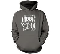 Hippie Soul - Unisex Hoodie - Happiness Positivity Spiritual 3XL Grey