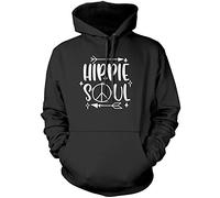 Hippie Soul - Unisex Hoodie - Happiness Positivity Spiritual XL Black