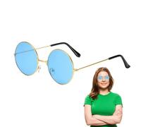 Hippie Sunglasses - Round Sunglasses | Circlee Sunglasses Men | Hippie Retro Sunglasses | Hippy Specs Sunglasses | 60's Style Retro Circlee Colored Glasses For Hippie Fancy Dress Accessory Photo Props