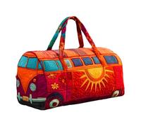 Hippie Travel Bag, Quilted Duffle Bag for Short Trips, Boho Weekend Bag with Adjustable Shoulder Strap, Quilted Duffle Bag, Handy Travel Bag for Holiday & Party, d, Bohemian