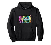 Hippie Vibes Shirt Tie Dye Peace 60s Retro Rainbow Graphic Pullover Hoodie