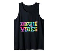 Hippie Vibes Shirt Tie Dye Peace 60s Retro Rainbow Graphic Tank Top