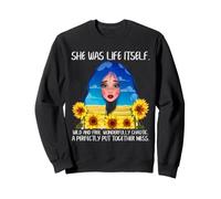 Hippie Wild Free Woman Rainbow Boho Flower Retro Vibe Sweatshirt