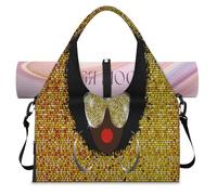 Hippie Woman Sports Duffel Bag for Women Men African Woman Weekend Overnight Bag with Shoe Compartment Shoulder Tote Luggage Bag for Yoga Gym Travel