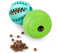 HIPPIH Interactive Dog Toys Ball 2 Pack, Dog Puzzle Toy for IQ Training, Durable and Non-Toxic Treat Dispensing Puppy Chew Toy for Teeth Cleaning/Chewing/Playing