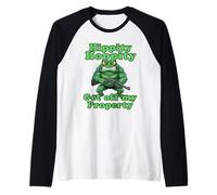 Hippity Hoppity Get Off My Property Funny Bunny Raglan Baseball Tee