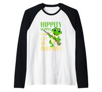 Hippity Hoppity Get Off My Property Funny Frog Raglan Baseball Tee