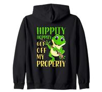 Hippity Hoppity Get Off My Property Funny Frog Zip Hoodie