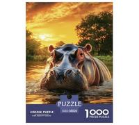 Hippo 1000 Pieces Paper Jigsaw Puzzle Impossible Puzzle Educational Games for Adults And Kids 38x26cm/1000pcs