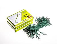 Hippo 7 Inch Short Length Metal End Green Cord Treasury Tag - Pack of 200 Highly Durable Fastening or Binding Filing Instrument Ideal