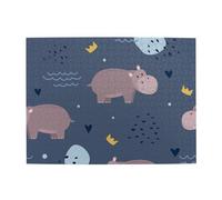 Hippo Animal,500 Pieces Puzzles for Adults-Wooden Jigsaw Puzzle for Adults Elderly