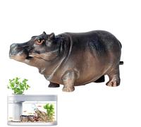 Hippo Aquarium Bubbler - 14.5x6.5cm Hippo Air Bubbler, No Discoloration | Pneumatic Gallon Air Stone, Realistic Landscape Decoration with All Necessary Accessories, Aquarium Bubblers
