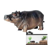 Hippo Aquarium Bubbler Decoration - Creative Air Powered Air Pump Fish Tank Ornament | Resin Hippo Bubble Decor For Fish Tank, 14.5x5.5x6.5cm, 300g