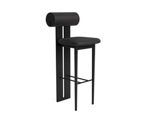 Hippo Bar Stool H75 Black Oak/Anthracite 21003
