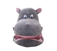 Hippo Beanie Hat Plush Head Accessory Adjustable Character Cap, Soft Animal Costumes Corpse | Comic Cosplay Blanket, Cute Zoo Theme Hood, Head