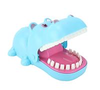 Hippo Biting Finger Dentist Games Funny Toys,plplaaoo Hippo Teeth Toys Game for Kids, Electric Lighting Sound Effect Game Children Spoof Tricky Toy Large Size[blue]