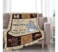 Cute Hippo Blanket Hippo Decor Throw Blanket Comfy Plush Flannel Fleece Warm Soft Fluffy Fuzzy Blankets Hippo Gifts for Girls Boys Women Teens Kids for Bed Sofa Couch 40"X50"