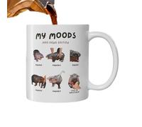 Hippo Ceramic Mug - Funny Animal Cup, 12oz Cute Coffee Tea Mug, Hippopotamus Lover Gift | Adorable Drinkware for Friends, Coworkers, Teens, Girls, Office Home Decor Collectible Cup