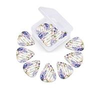 Hippo Elephant Guitar Picks 12 Pack Universal ABS Guitar Picks,Elephant and Crocodile Girls with Closed Eyes Standing in Polka Dot Dresses,for Acoustic and Electric Guitar