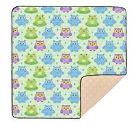 Hippo Frog Owl Large Sturdy Baby Play Mat for Indoor Outdoor One-Piecing Infant Play Activity Mat for Babies Infants Toddlers, 50'' x 50''